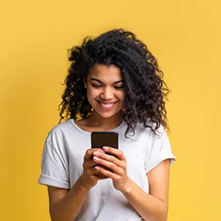 Woman using phone